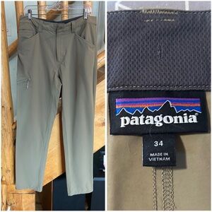 Patagonia Men's Khaki Tan Active Hiking Cargo Pants #1